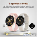 MT510 Smart Watch 1.32" AMOLED IPX68 with BT Calls Sports HR BP BO - Rose Gold - Image 2